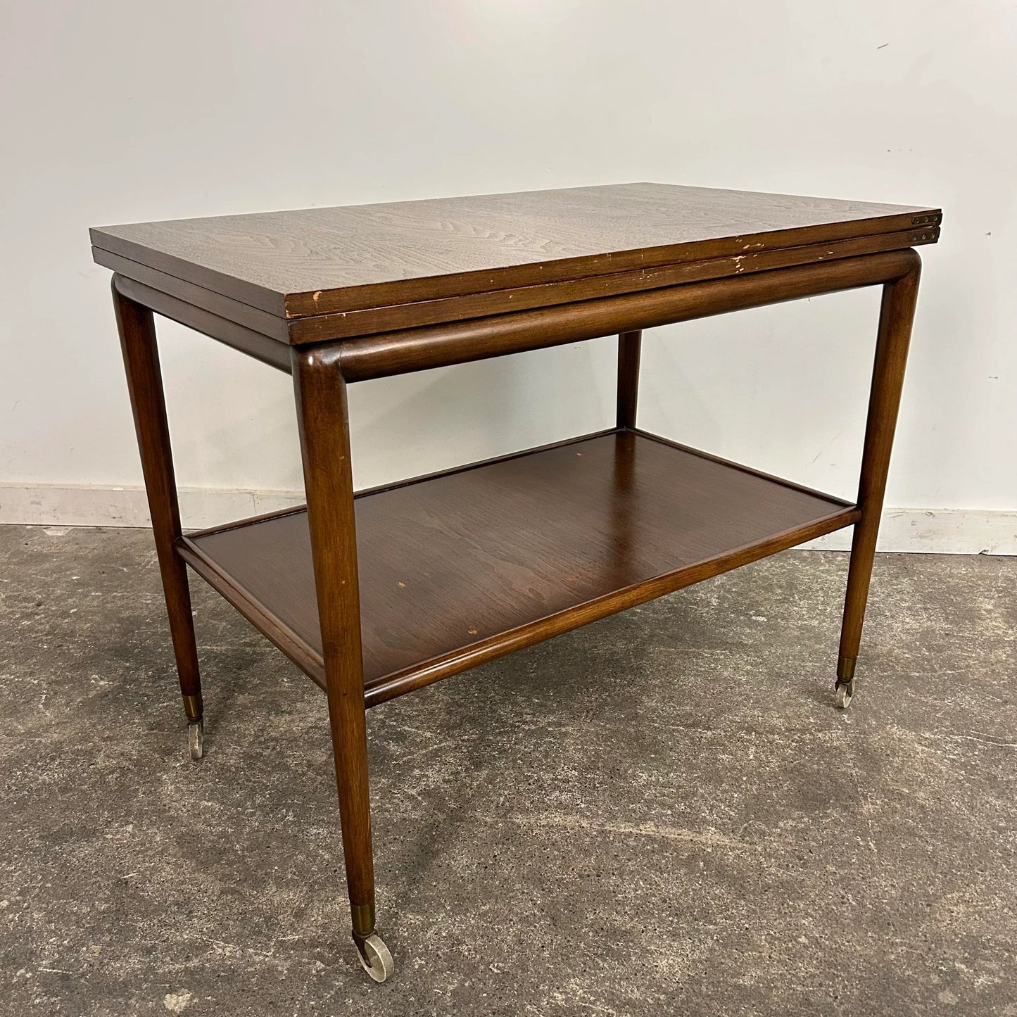 Robsjohn Gibbings for Widdicomb Expandable Flip Top Mid-Century Modern Bar Cart