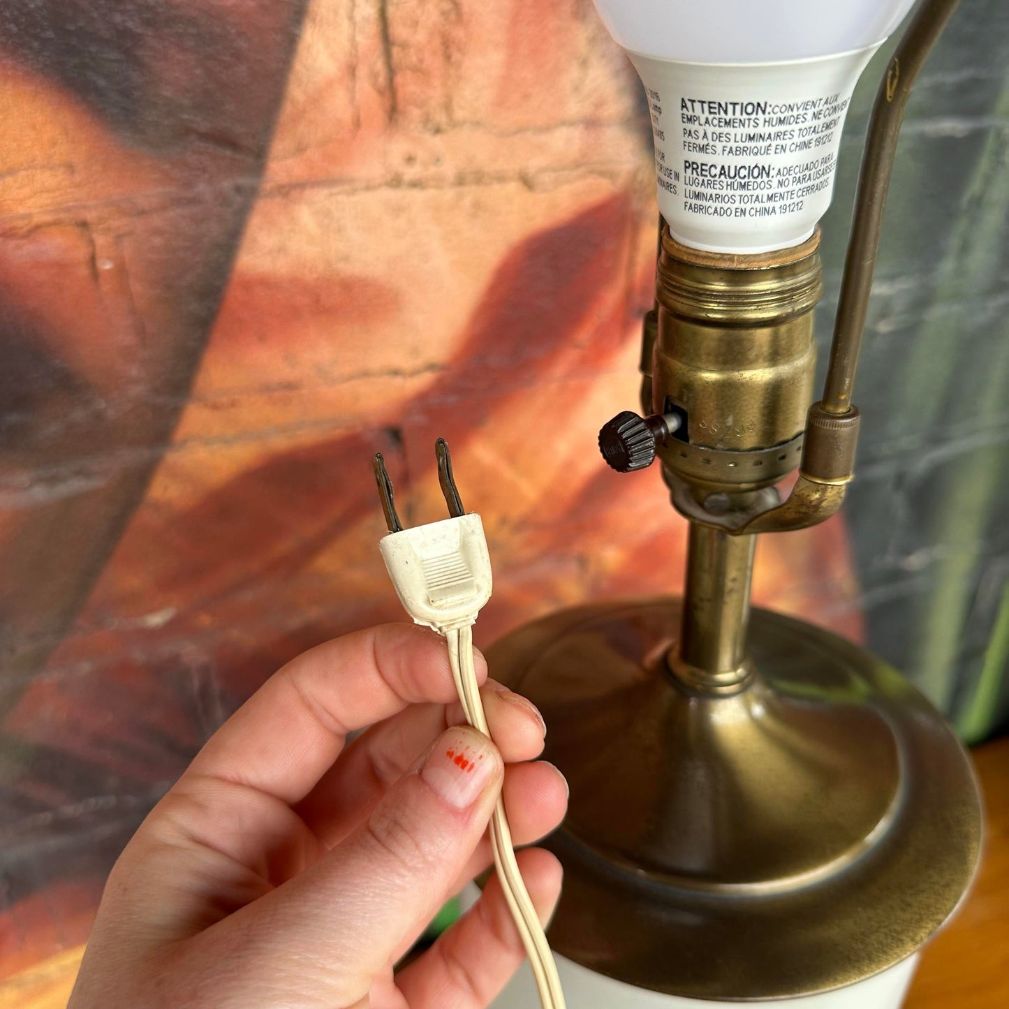 Royal Copenhagen Hand Painted Floral Table Lamp