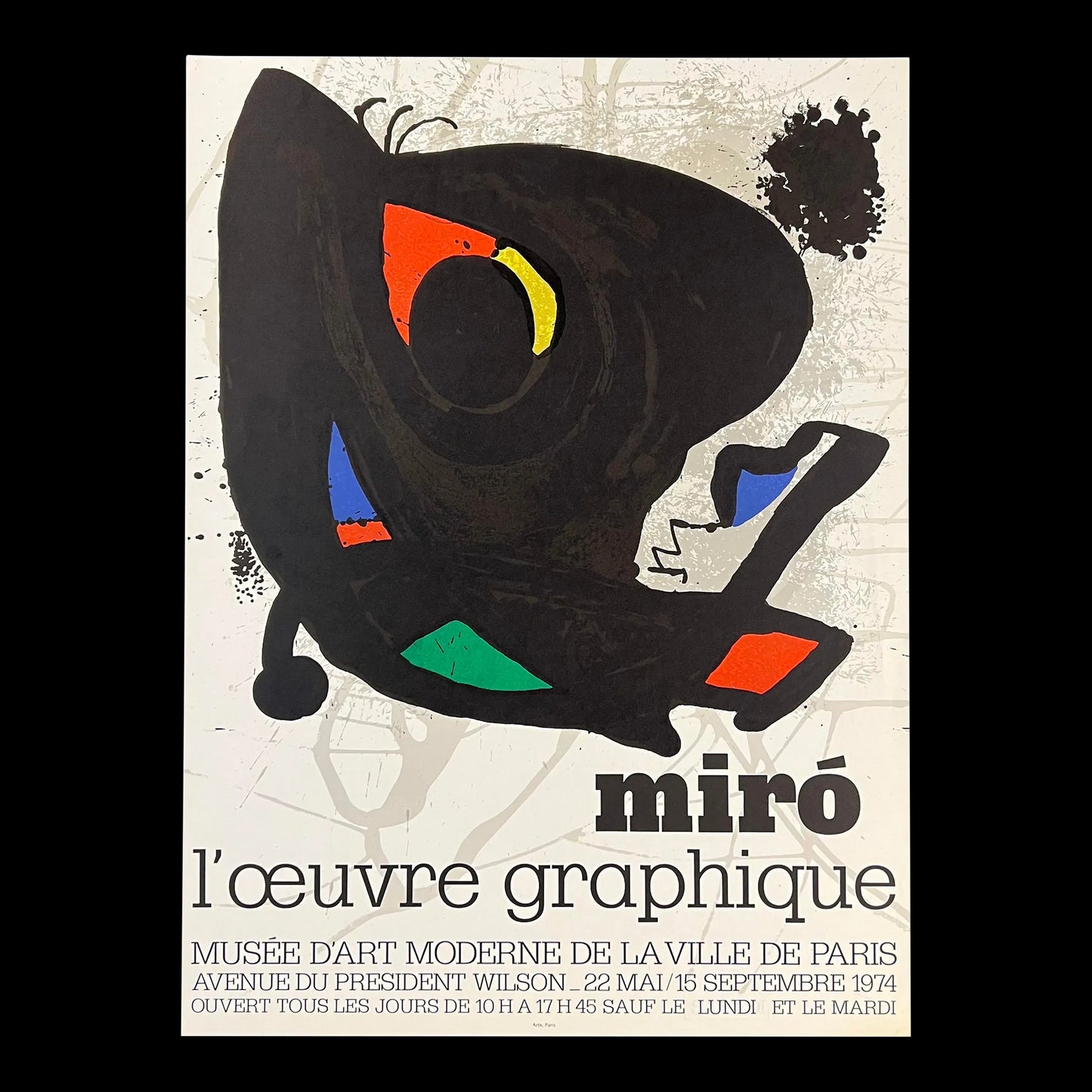 Original Joan Miró Stone Lithograph 1974