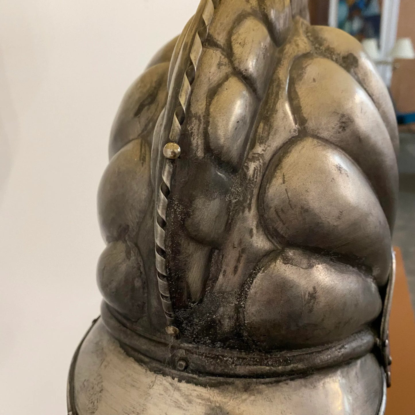 Roman Helmet Table Lamp Substantial Large