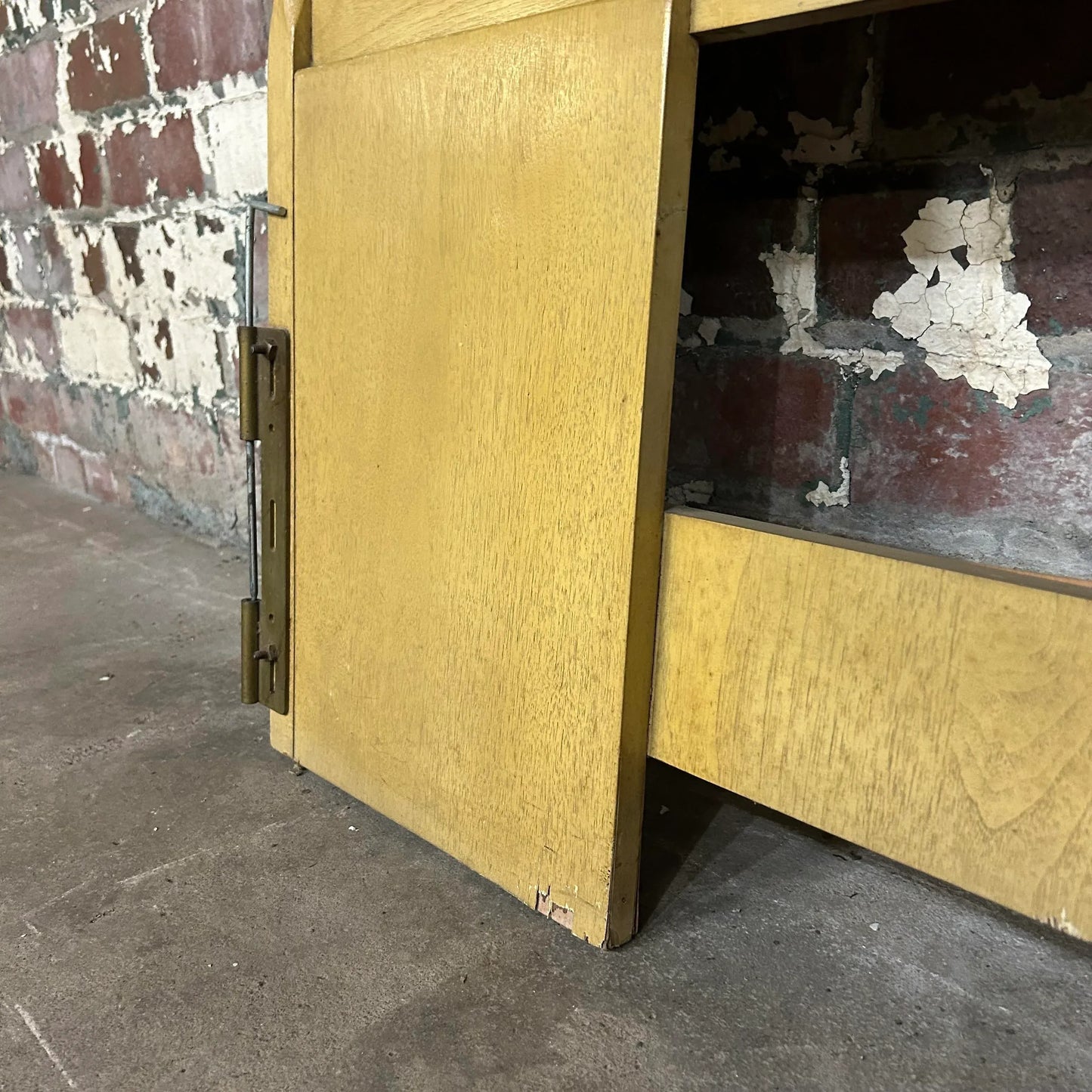 Mid Century Modern Caned King Size Headboard by Drexel Parallel