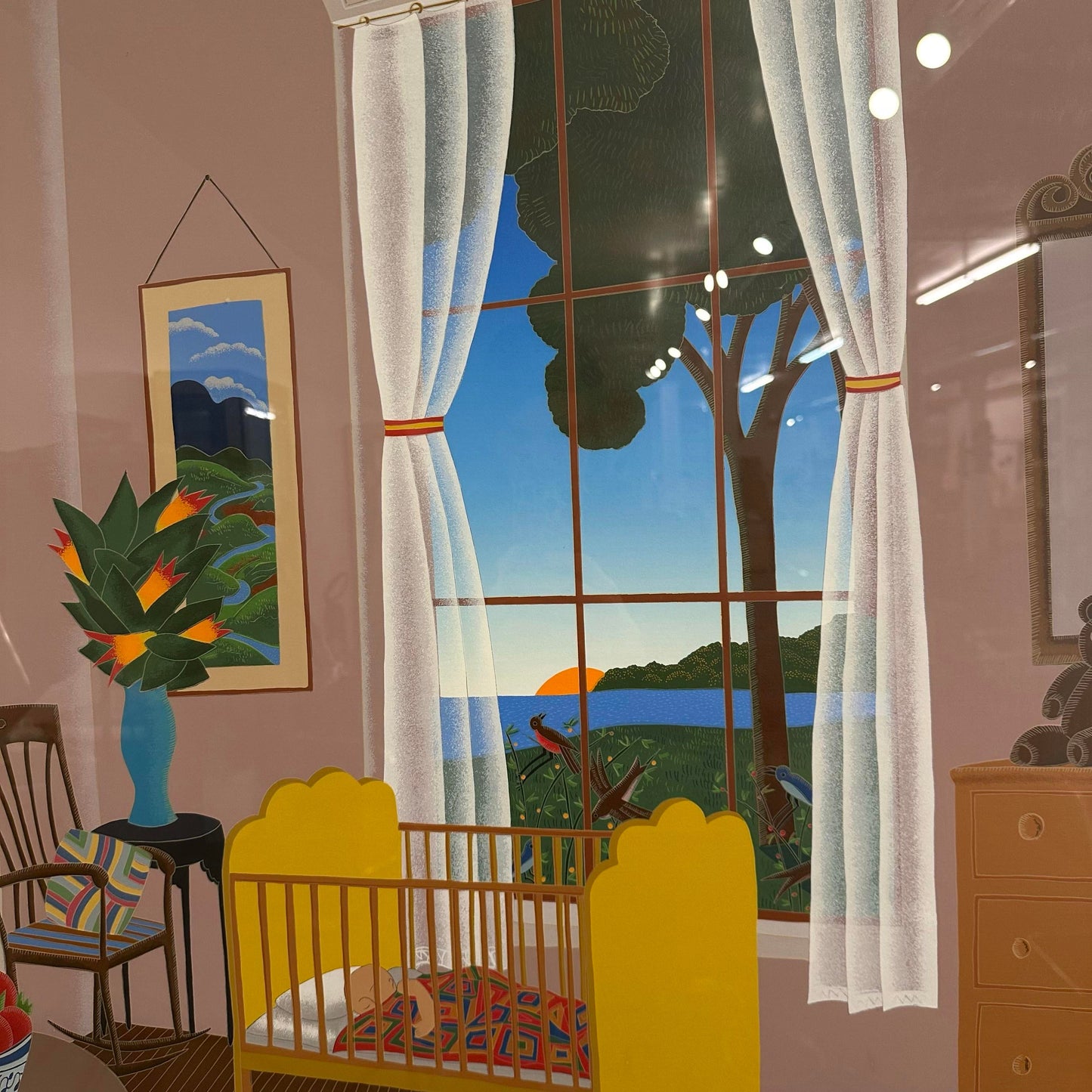 Thomas McKnight Yellow Cradle Serigraph Artist Proof