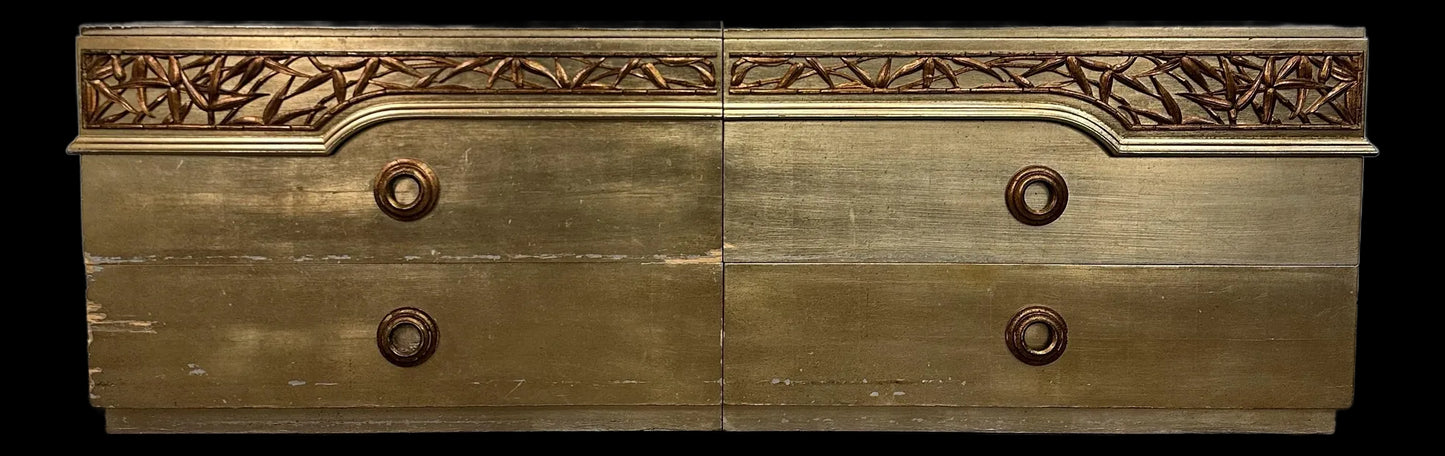 James Mont 2 Piece Bamboo Dresser