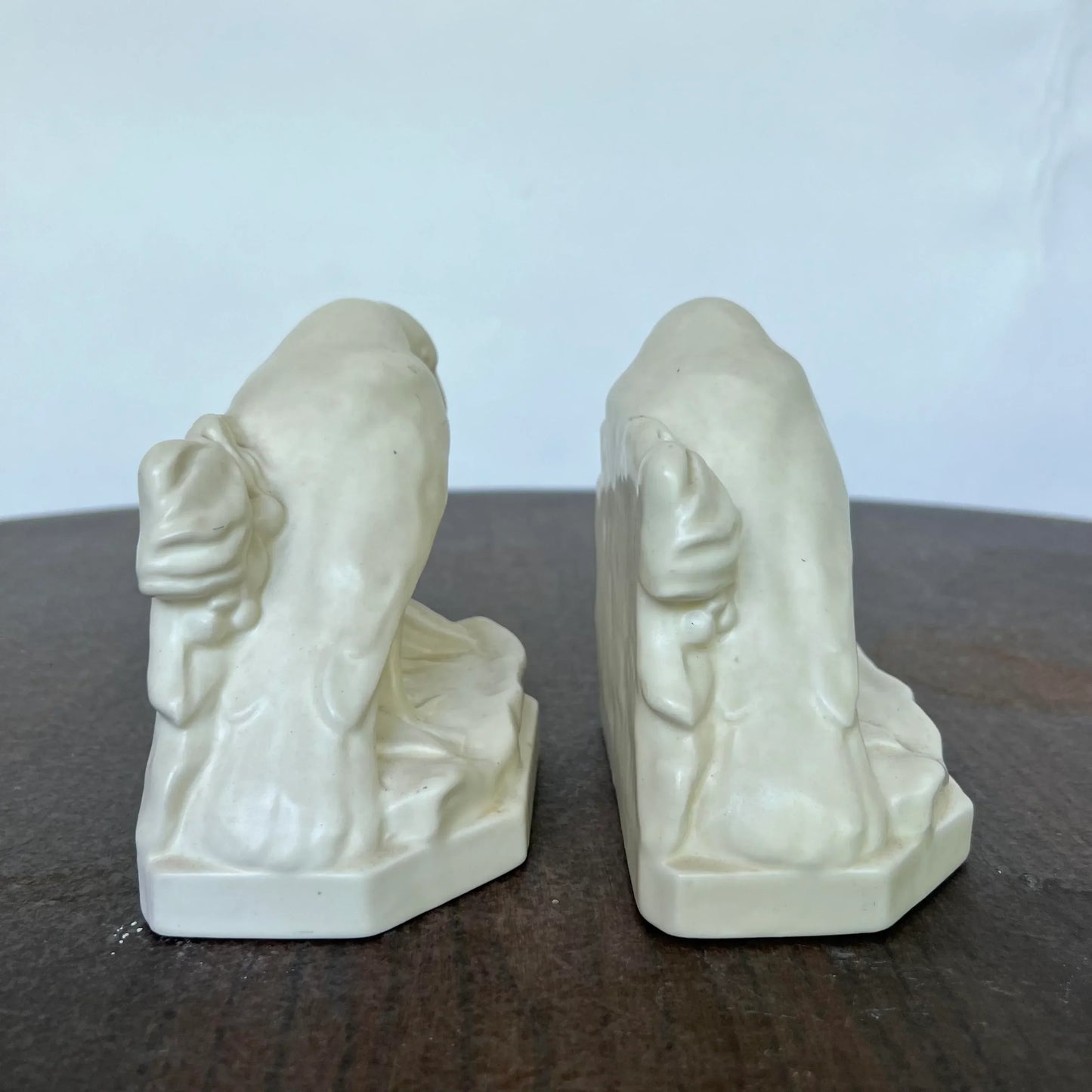 Pair of Rookwood Ceramic Crow Bookends Bird