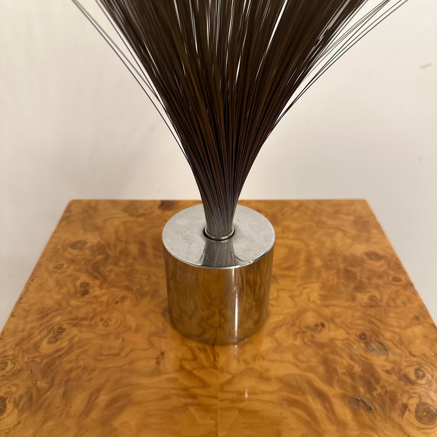 Mid Century Modern Harry Bertoia Style Spray Sculpture Chrome