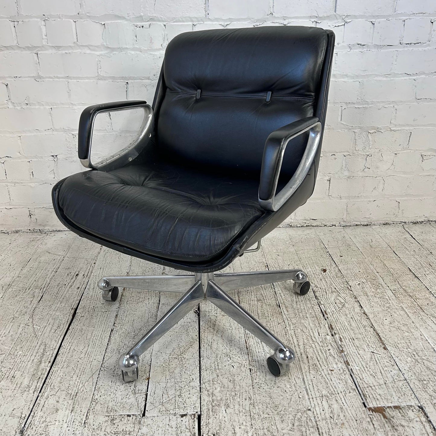 Jean Gillon Mid-Century Modern Office Chair Brazillian Leather
