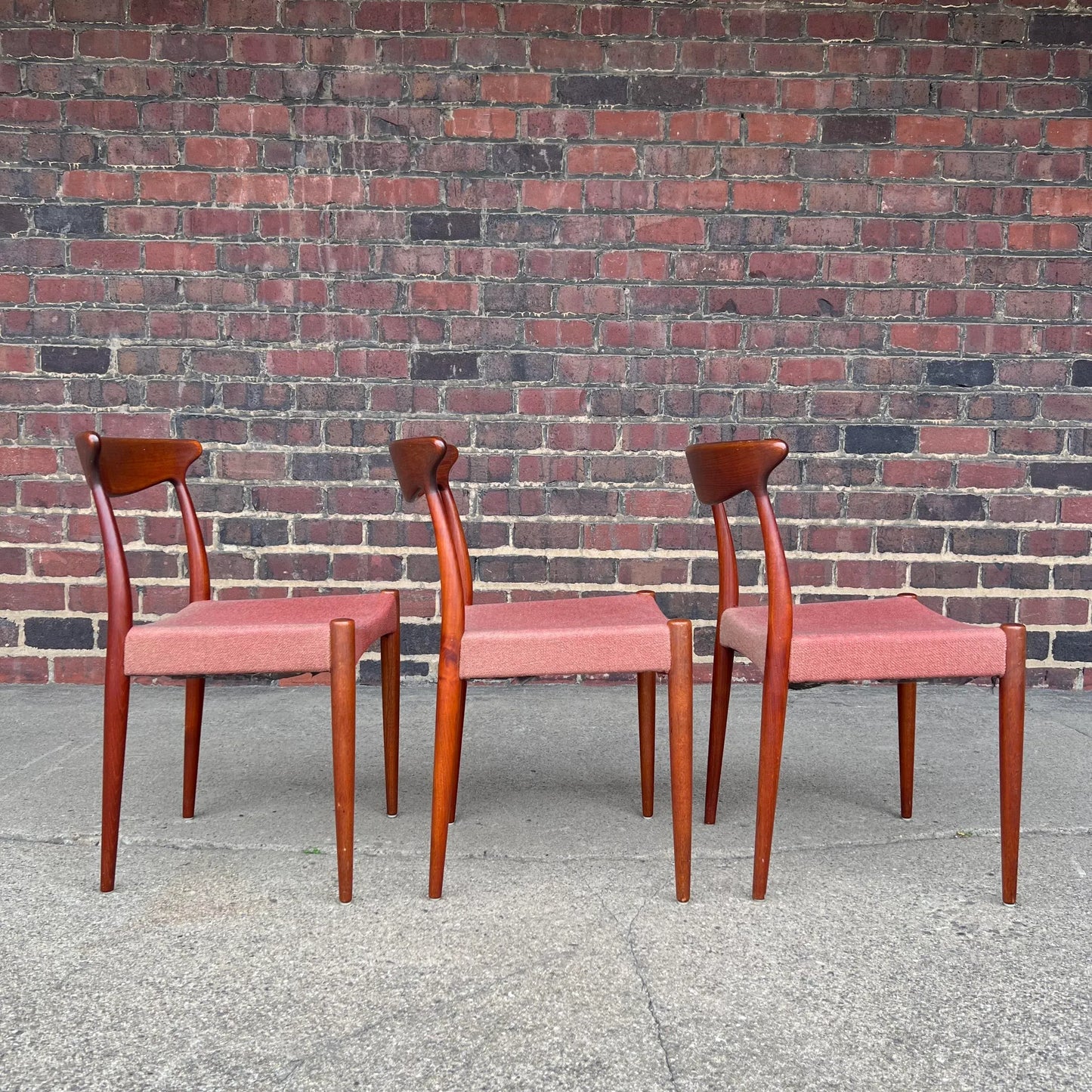 Set of 3 Arne Hovmand Olsen for Mogens Dining Chairs