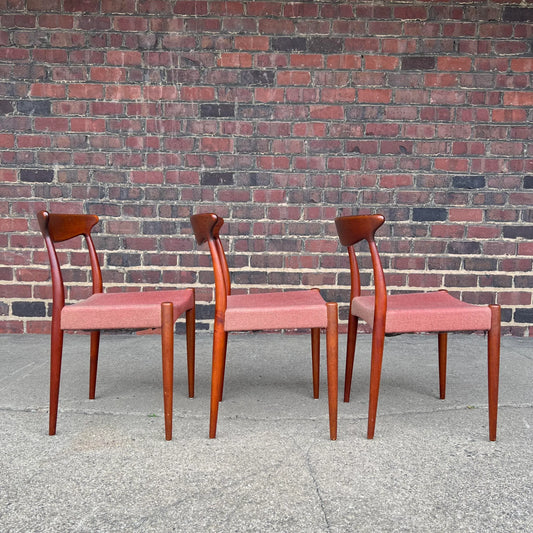 Set of 3 Arne Hovmand Olsen for Mogens Dining Chairs