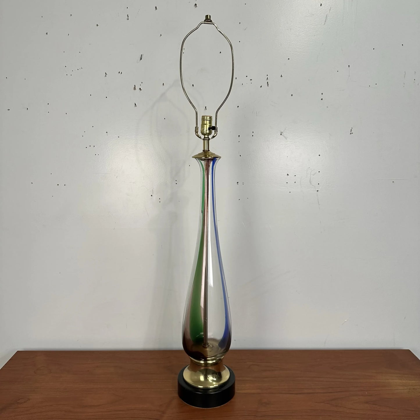 Mid Century Modern Murano Blown Glass Table Lamp
