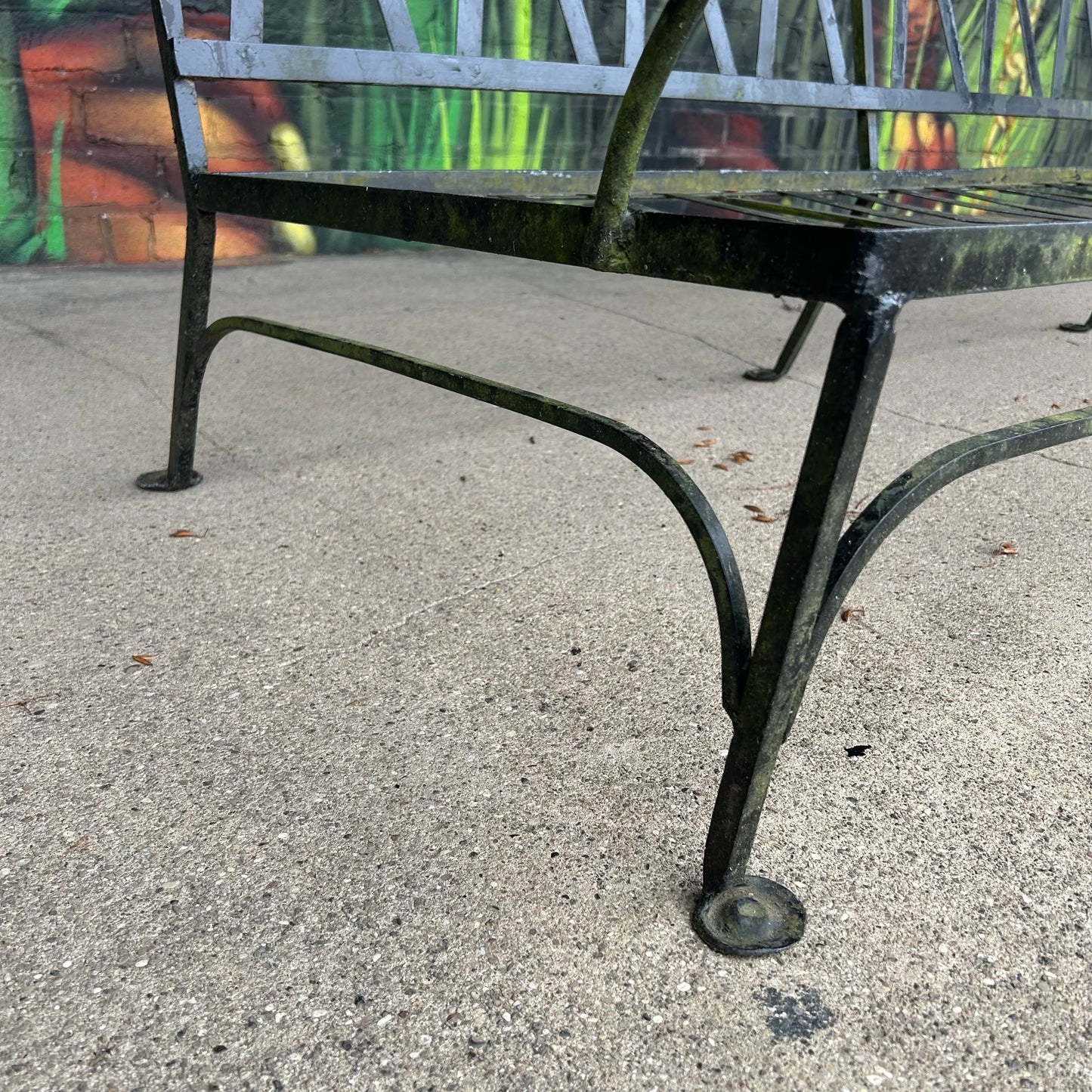 Mid 20th Century Early Heavy Weight Salterini Wrought Iron Patio Sofa, Attributed