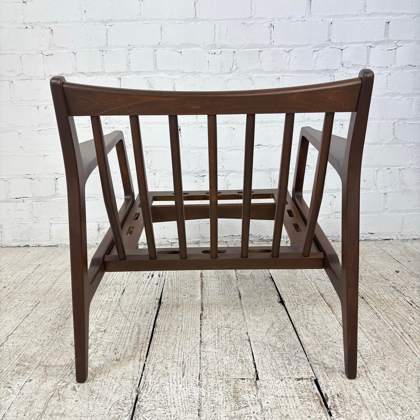 Pair of Mid Century Danish Modern Ib Kofod Larsen for Selig Walnut Lounge Chairs