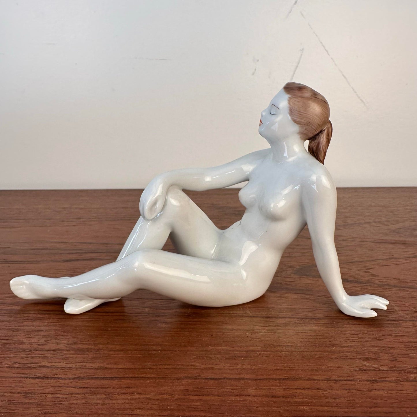 "Sunbathing" Hollobaza Woman Figurine