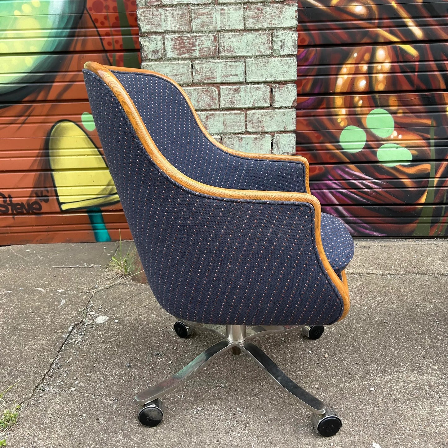 1970s Ward Bennett Office Chairs- Set of 5