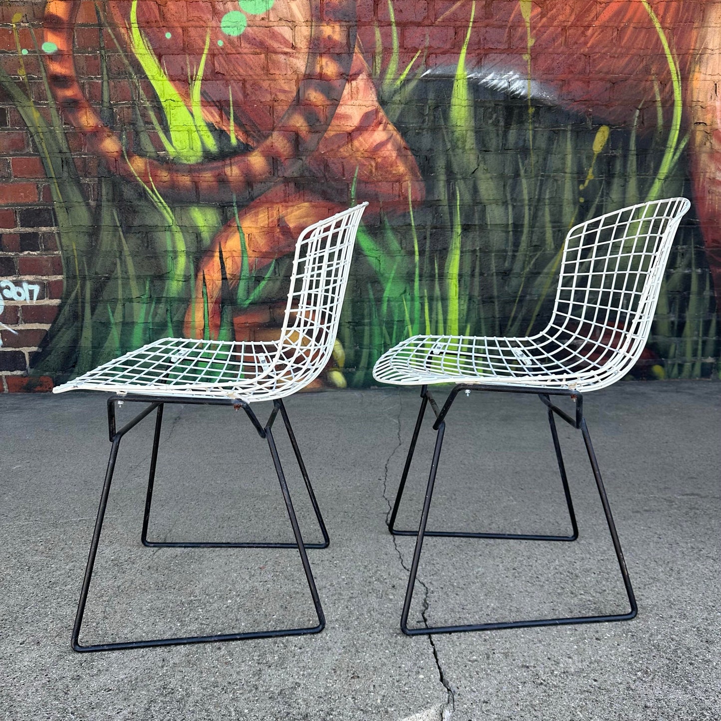 Set of 6 Harry Bertoia Wire Side Chairs for Knoll