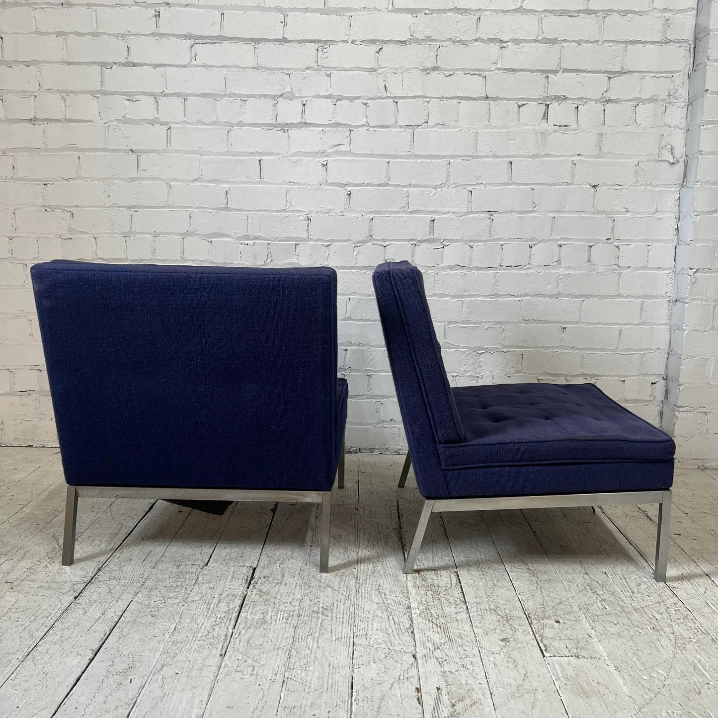 Pair of Florence Knoll Slipper Chairs