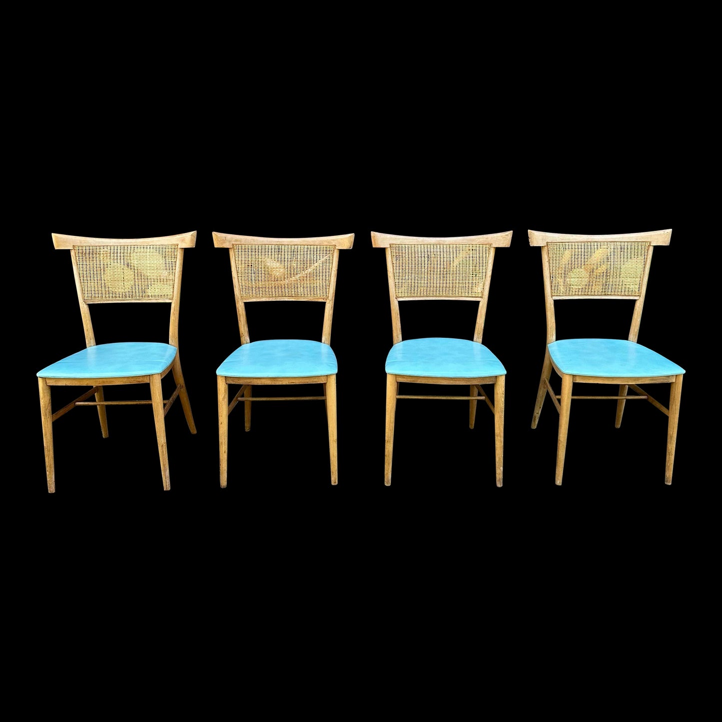 Set of 4 Paul McCobb for Planner Group Cane Dining Chairs