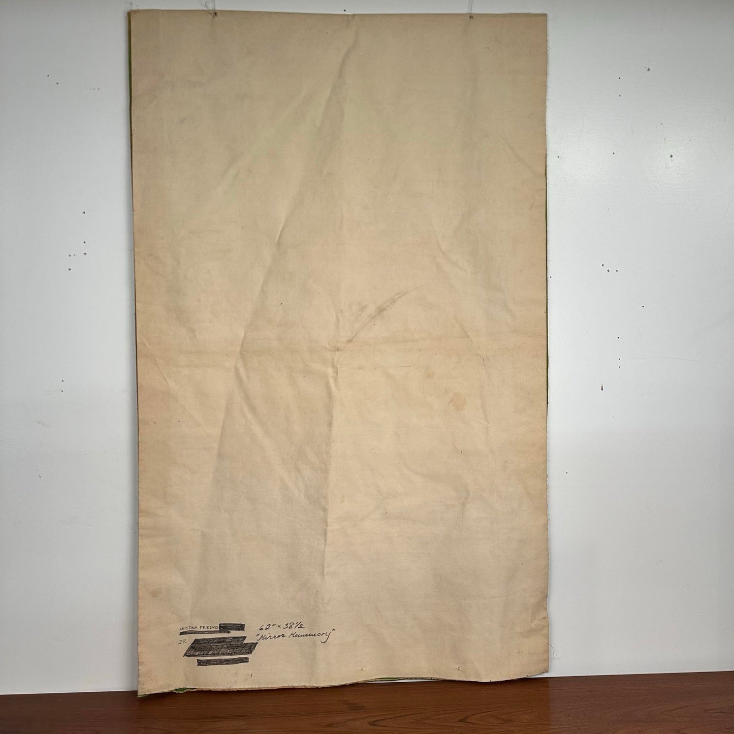 1960s Studio Made Kristina Friberg Fiber Art Tapestry “Mirror Memory”
