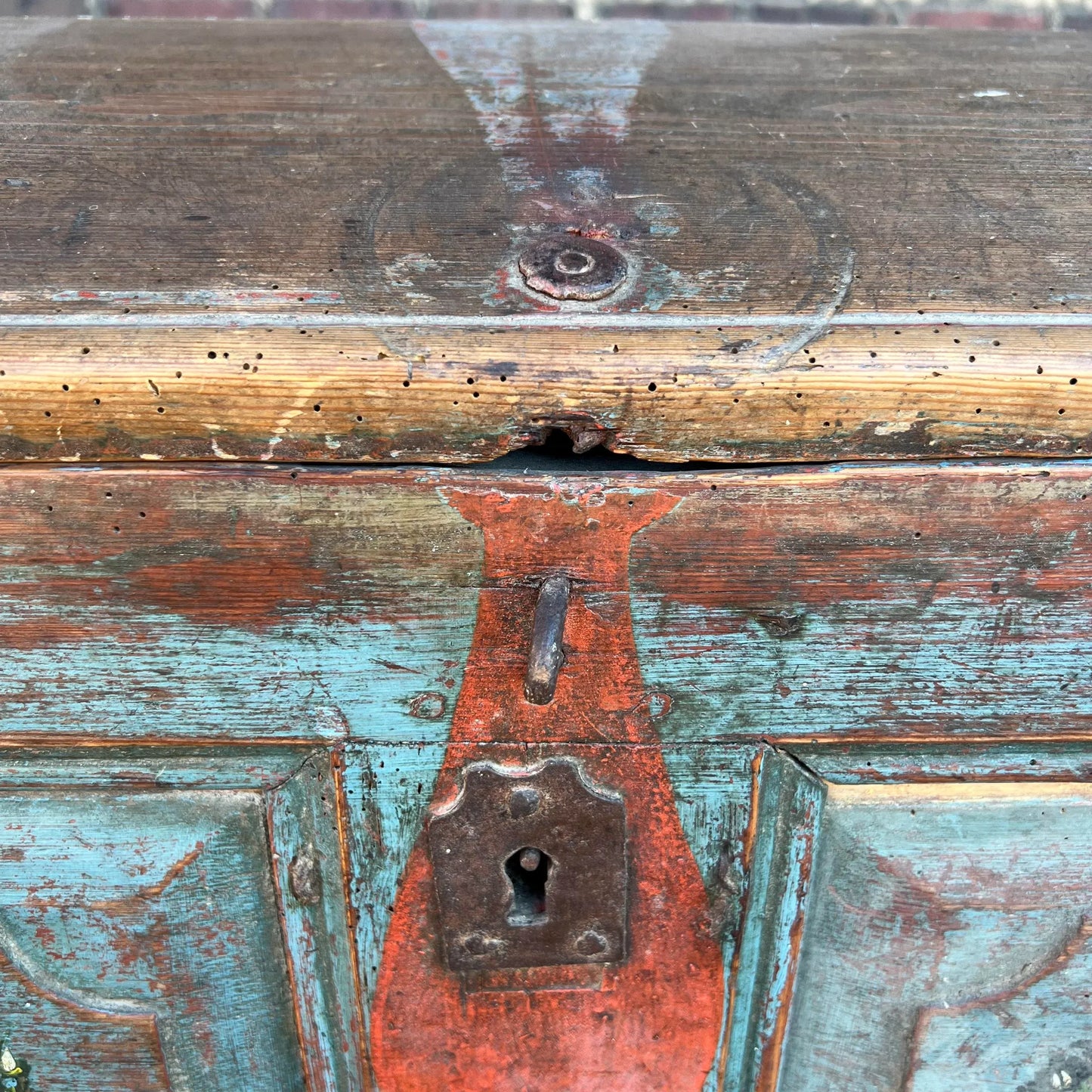 Antique Wooden Chest From 1837