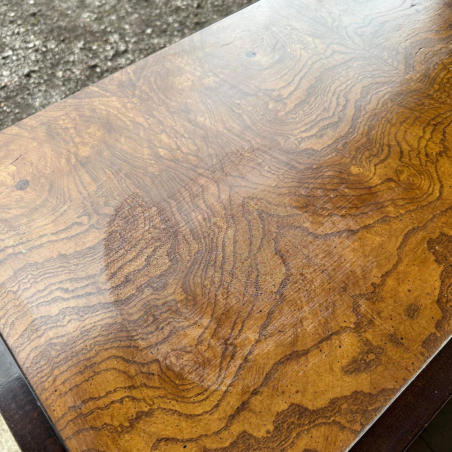 Century Furniture Burl and Brass Petit Chest of Drawers