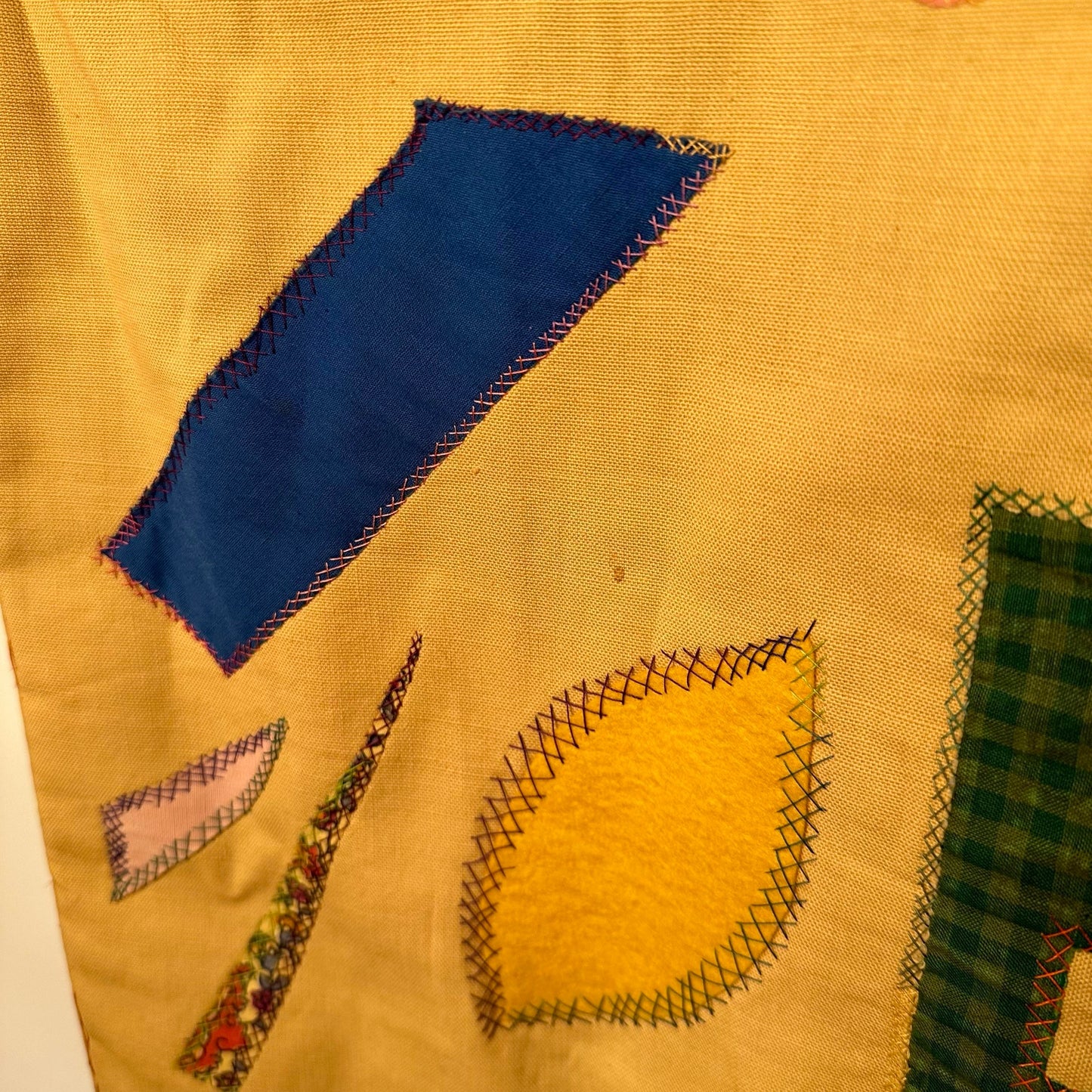 1960s Studio Made Kristina Friberg Fiber Art Tapestry “Mirror Memory”