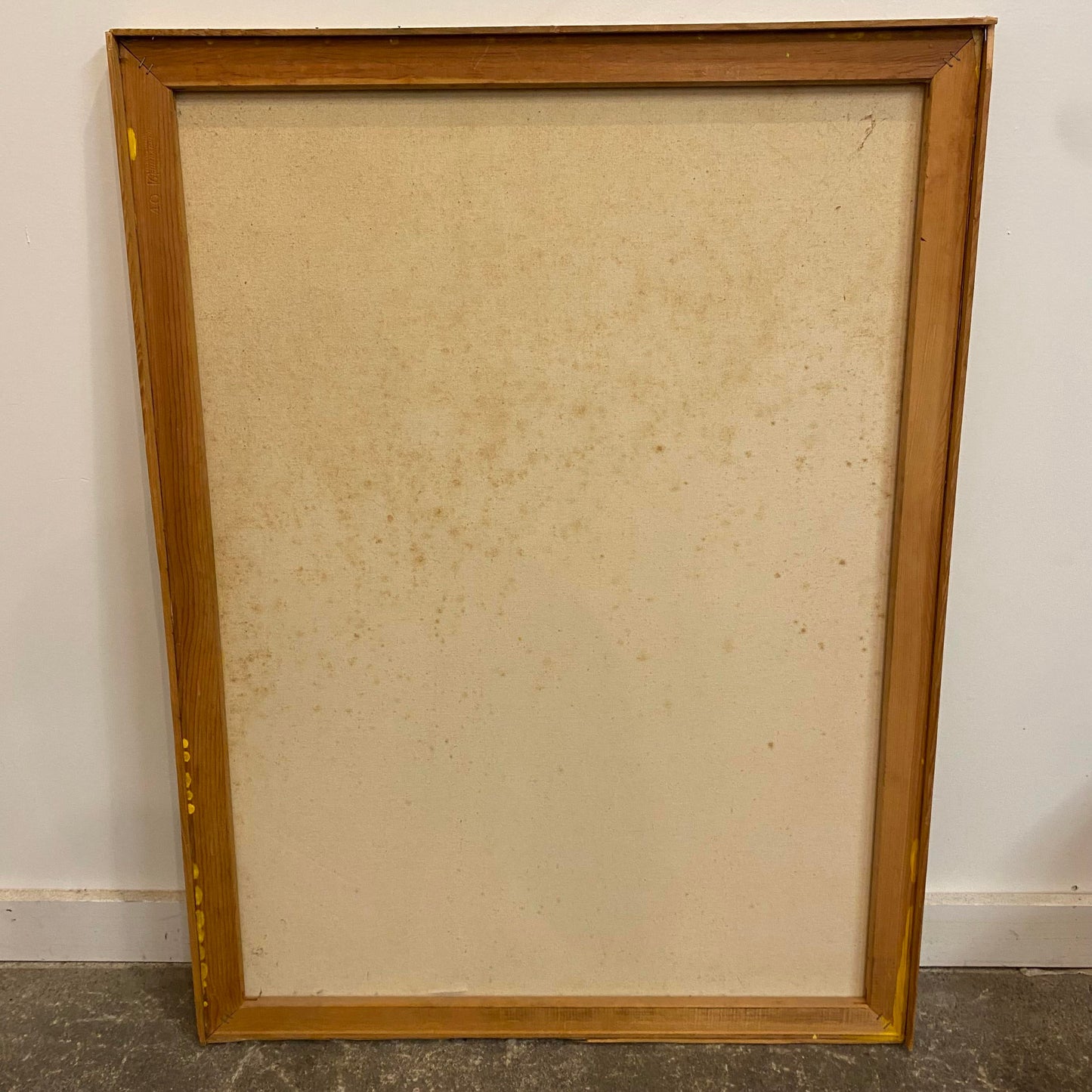 Mid 20th Century Minimalist Geometric Painting, Framed