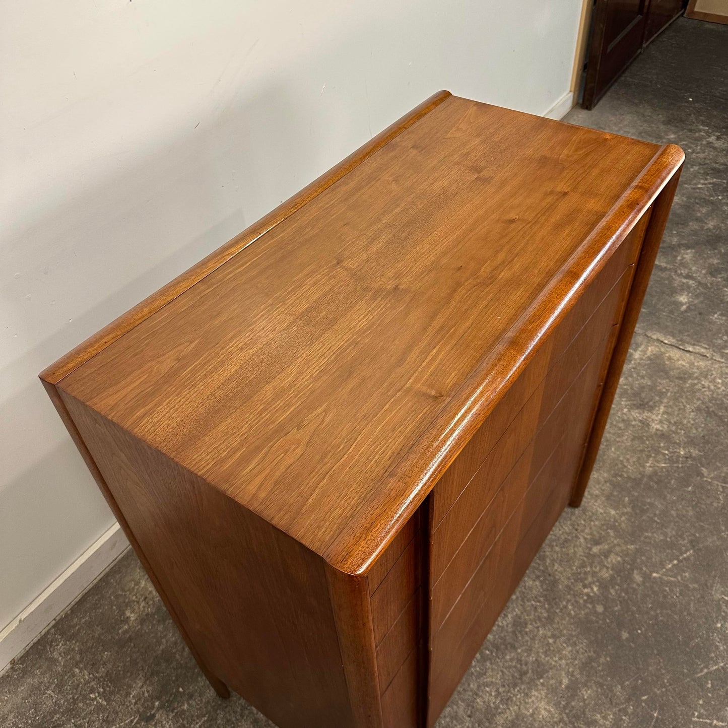 Tall Walnut Dresser by Barney Flagg for Drexel Parrallel