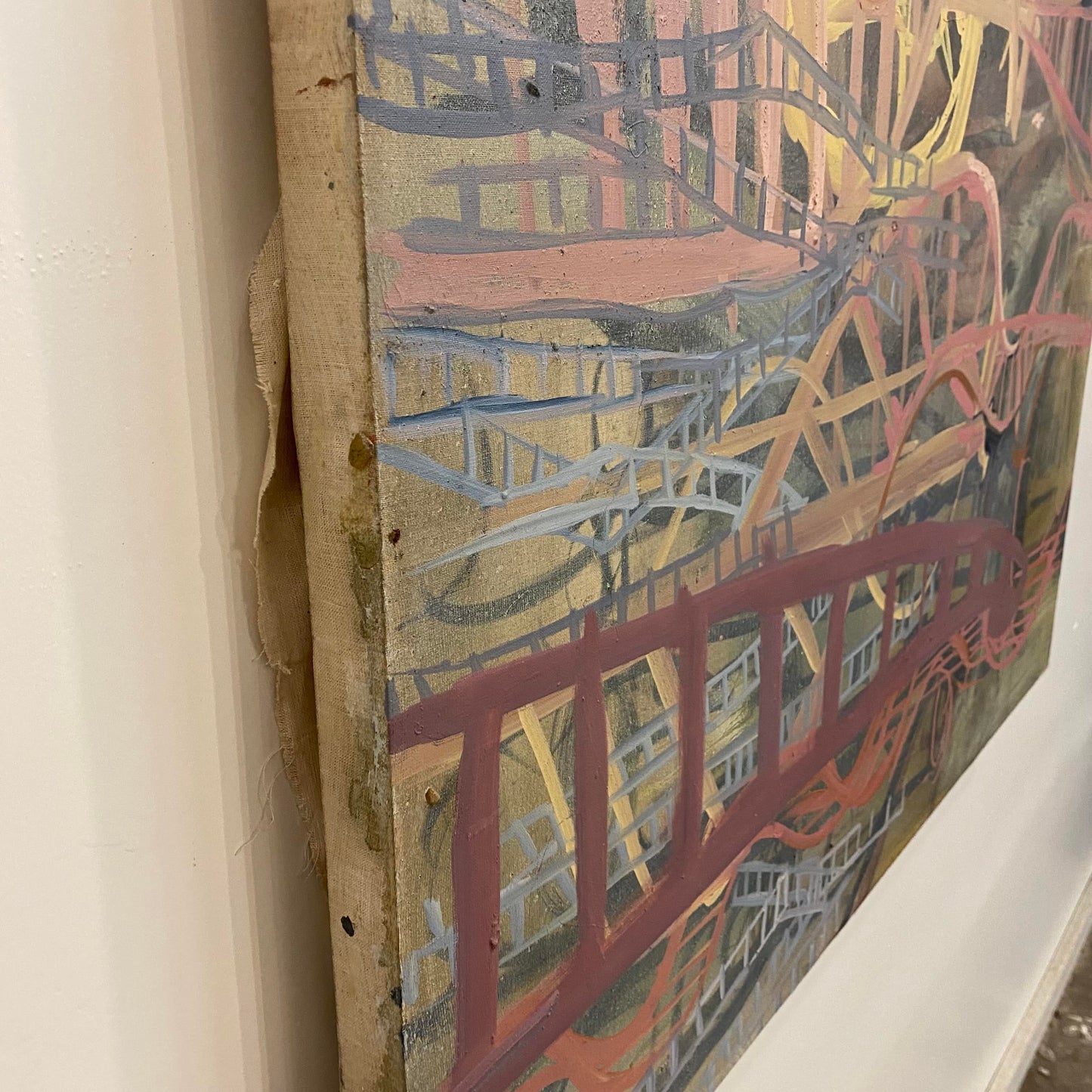 Mid 20th Century Abstract Infrastructure Painting