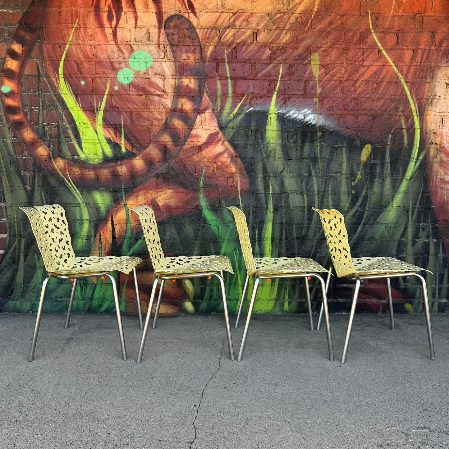 Set of 4 Richard Schultz Topiary Collection Side Chairs