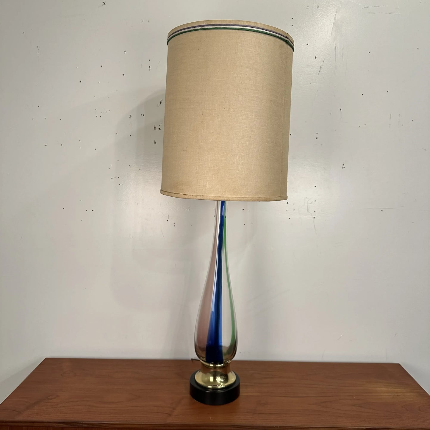 Mid Century Modern Murano Blown Glass Table Lamp