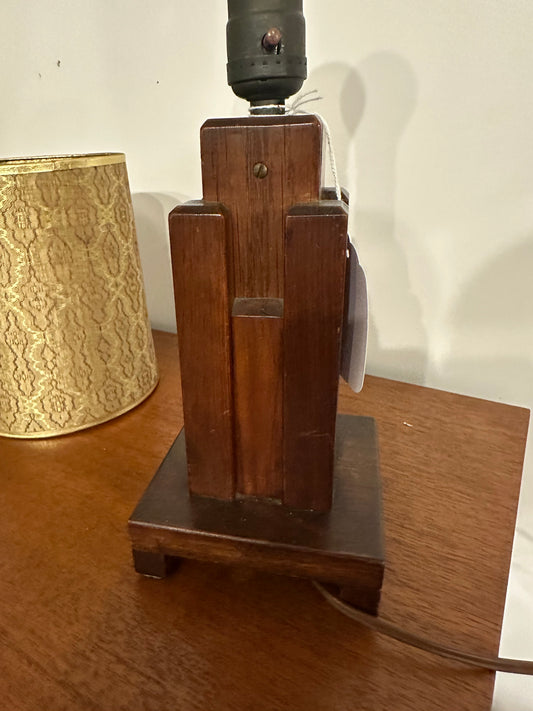 Paul Frankl Skyscraper Table Lamp Signed J Johnson 1939 Wood
