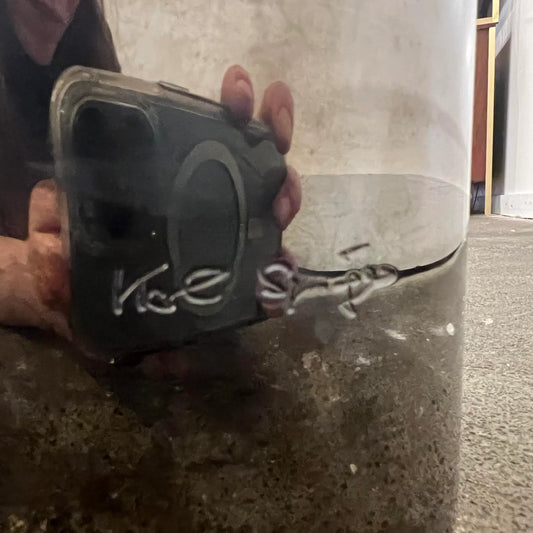 Karl Springer Postmodern Glass Top Coffee Table