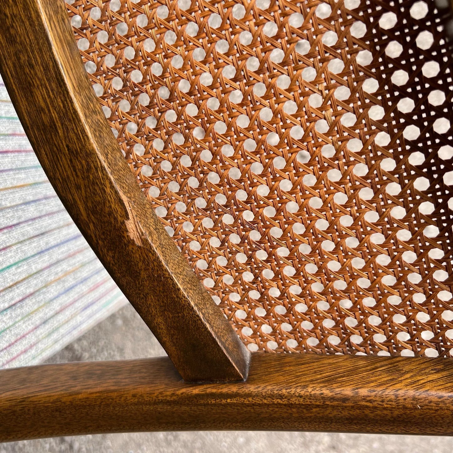 Set of 6 Harvey Probber Caned Back Dining Chairs