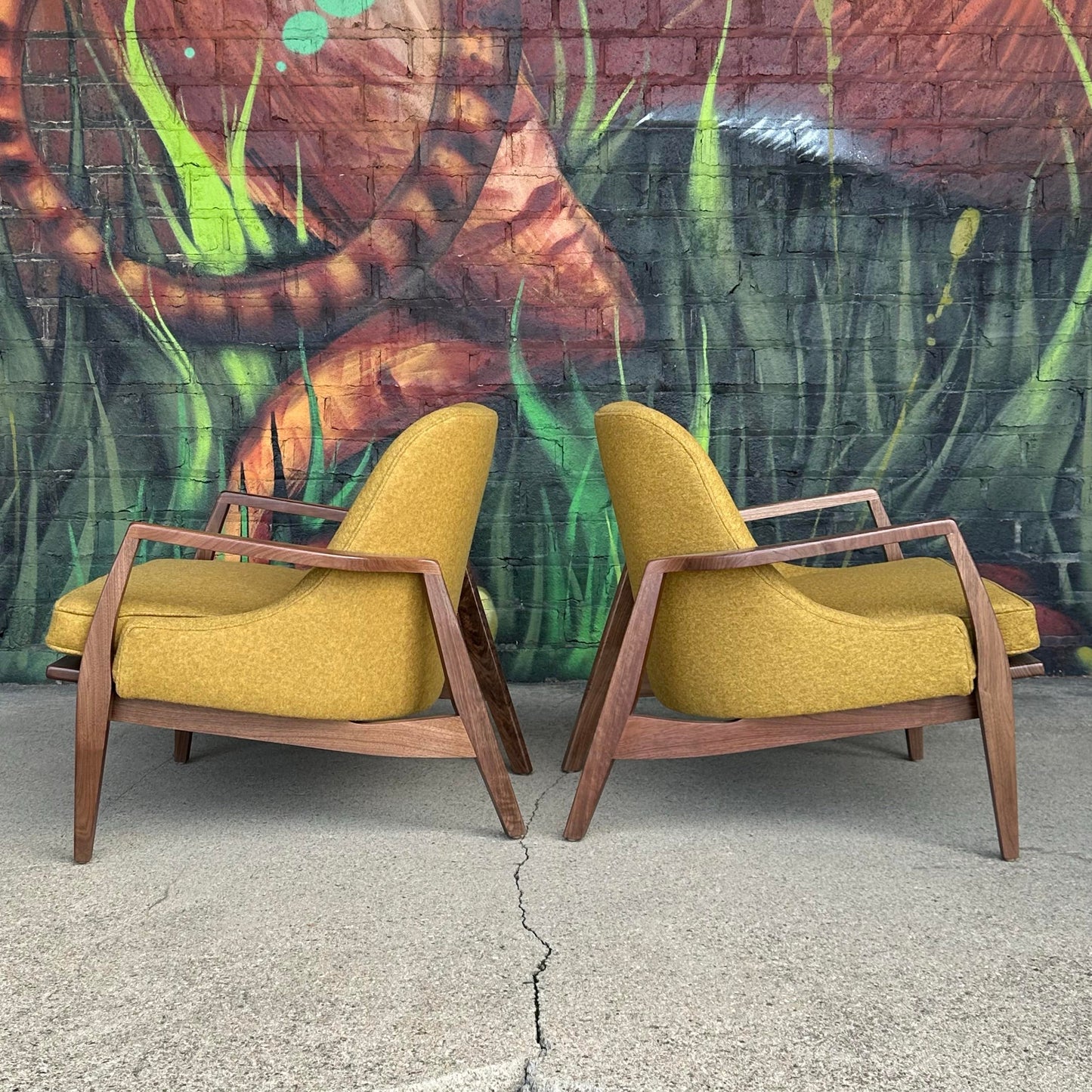 Pair of Custom Seal Style Lounge Chairs