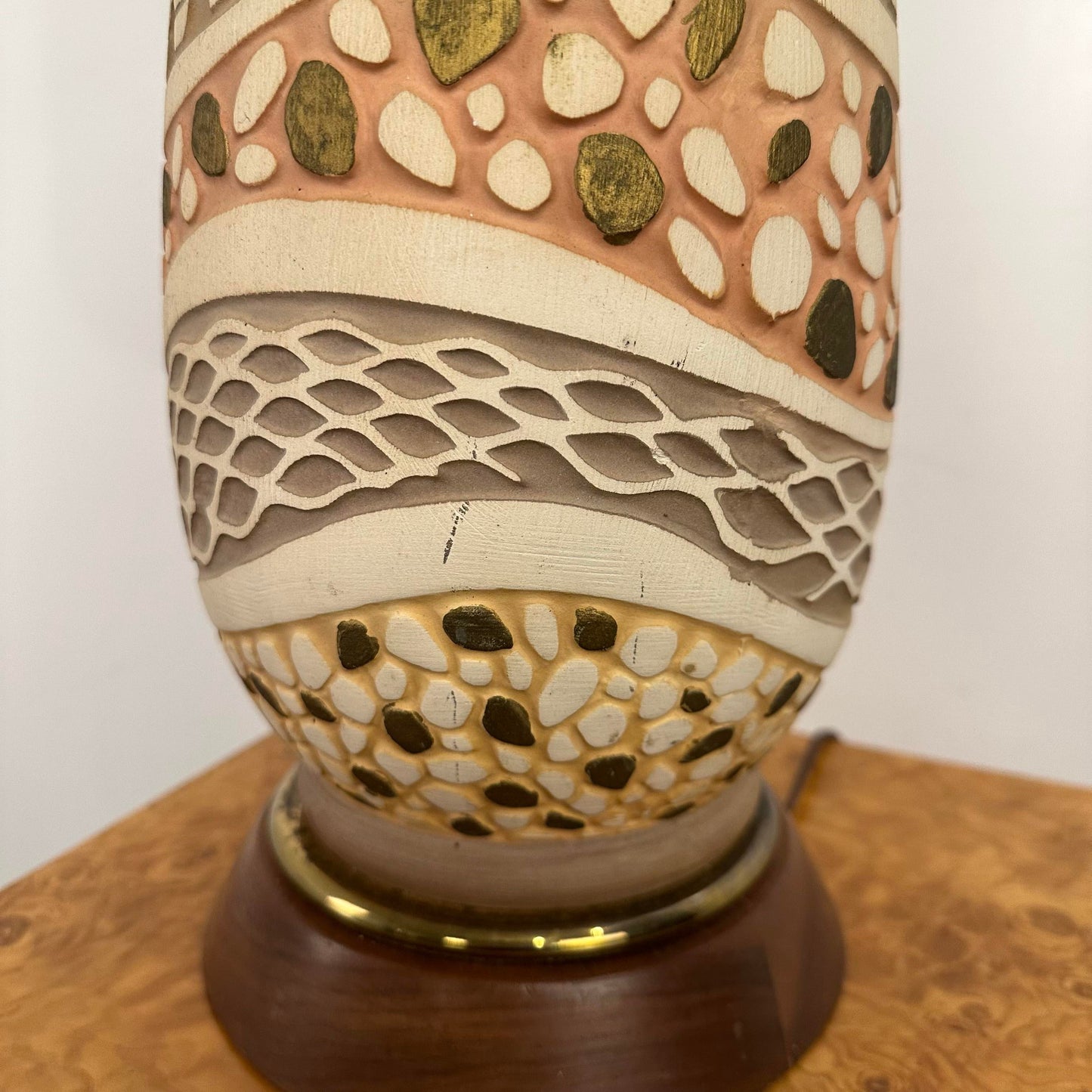 Mid Century Modern Ceramic Atomic Table Lamp