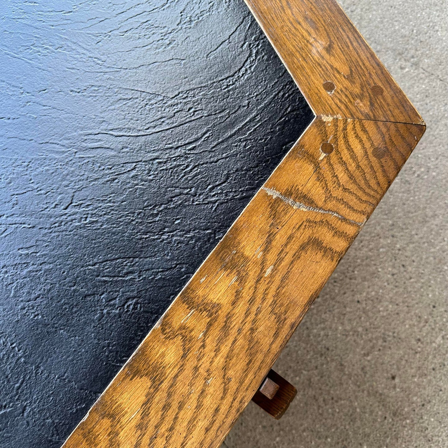 Ranch Oak Hexagonal Faux Slate Coffee Table