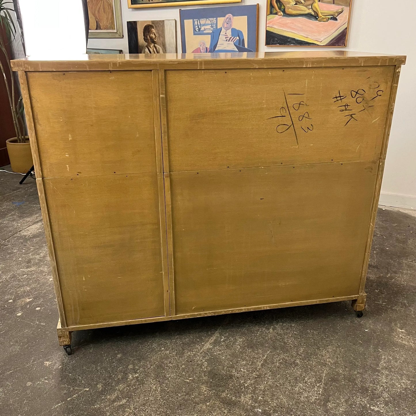 Tall Robsjohn Gibbings for Widdicomb Chest With Secretary Desk