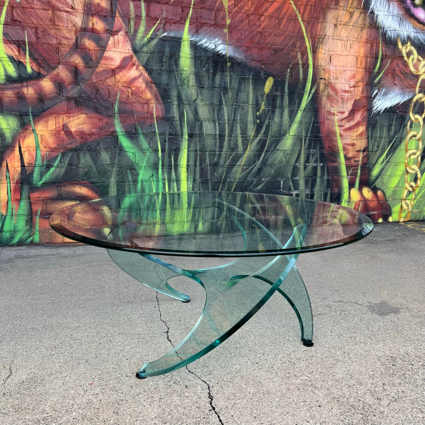 Knut Hesterburg Rare Glass Propeller Coffee Table