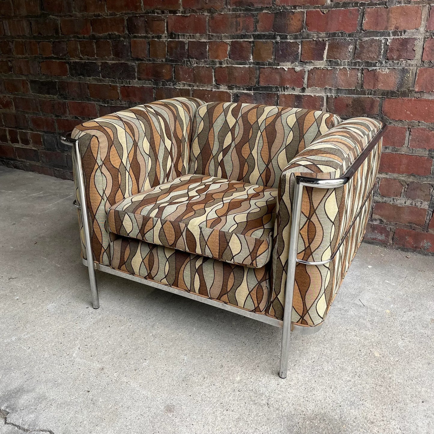 Corbusier Style Club Chair by Jack Cartwright 1970’s American Midcentury