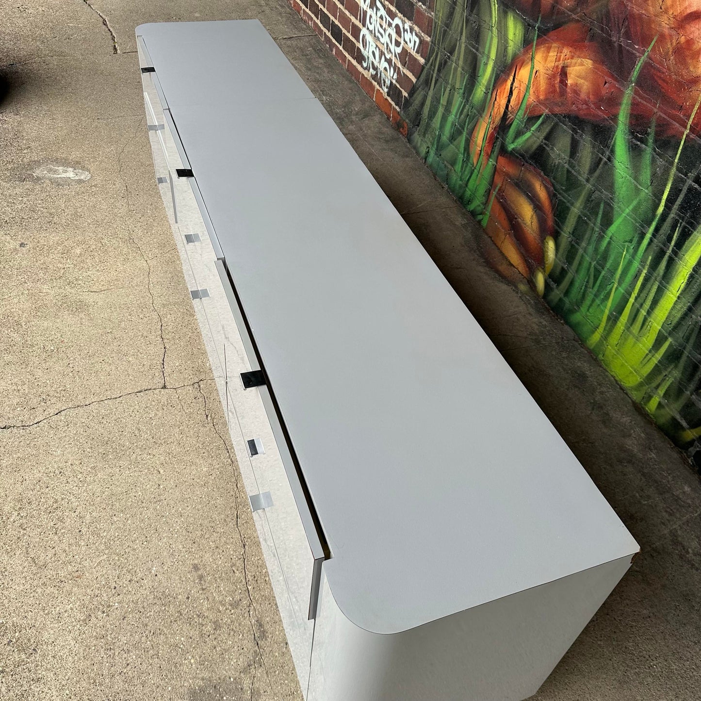 Post Modern 1980s Grey Laminate Dresser Set