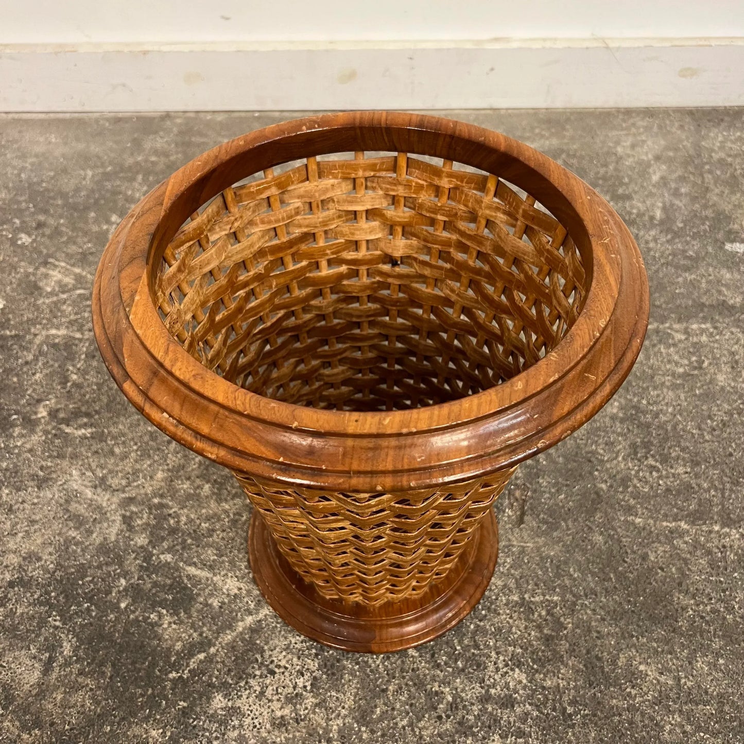 Rude Osolnik Danish American Modern Woven Wastebasket
