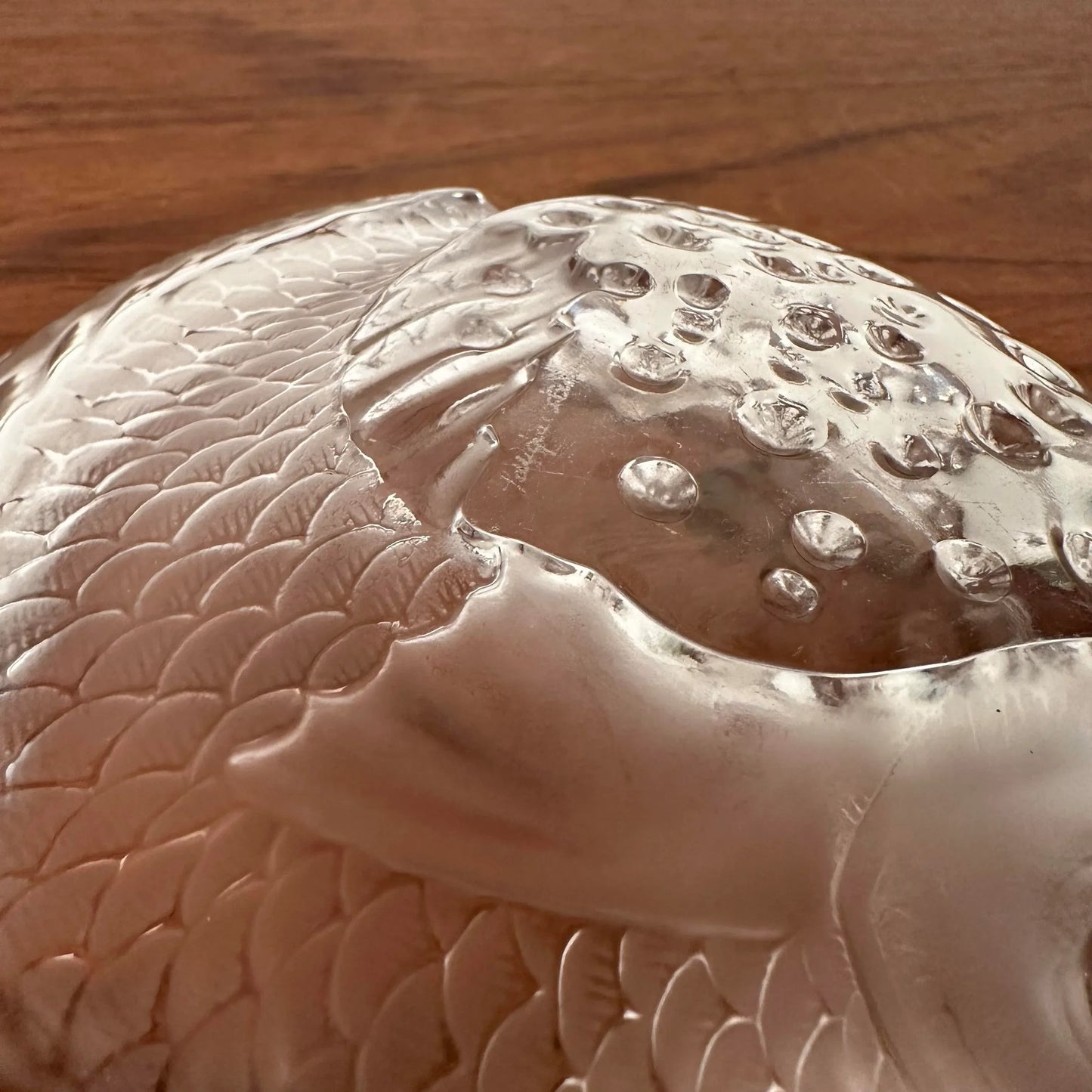 Lalique French Frosted Glass Concareau Koi Fish Bowl