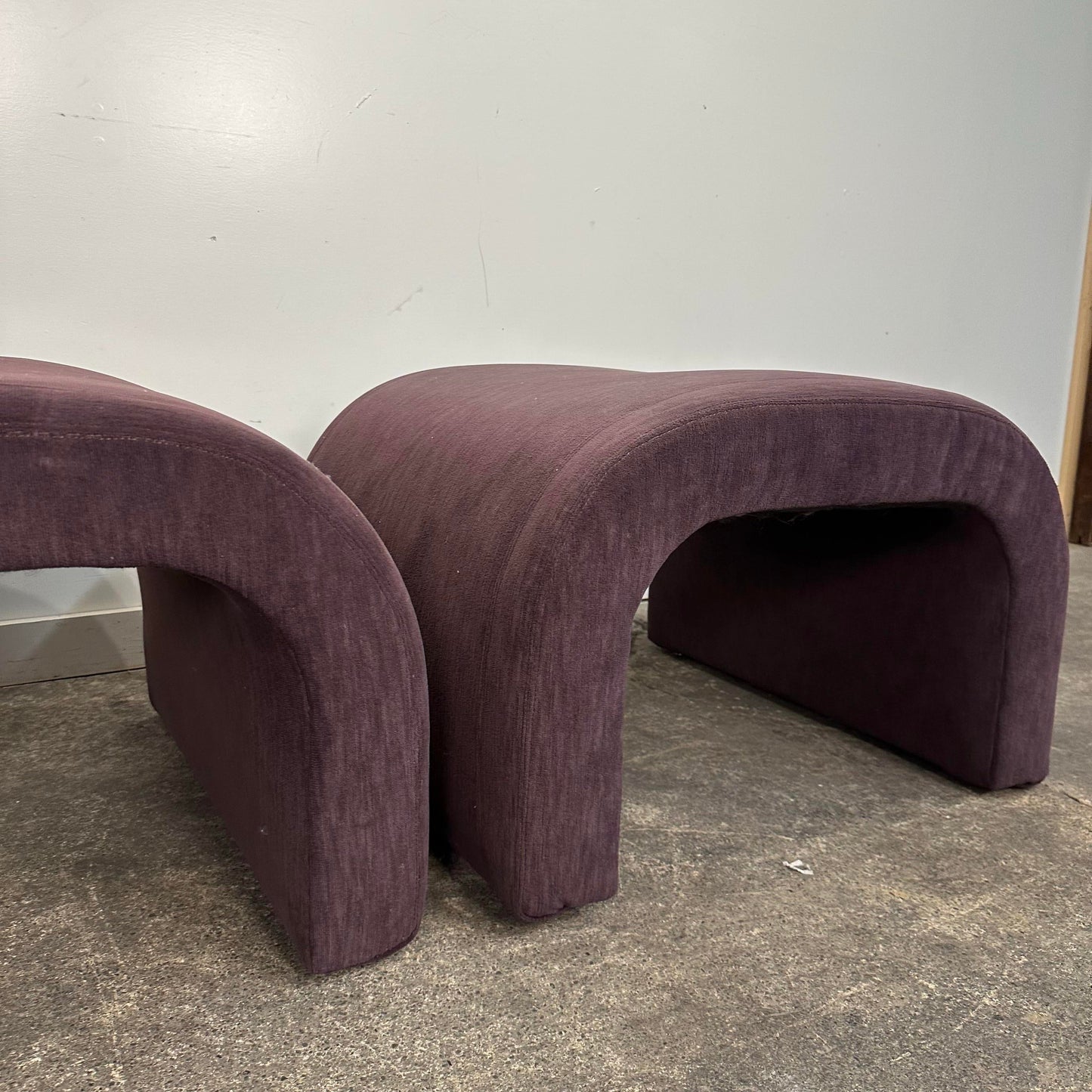 Post Modern Kagan-Style Chaise and Ottoman