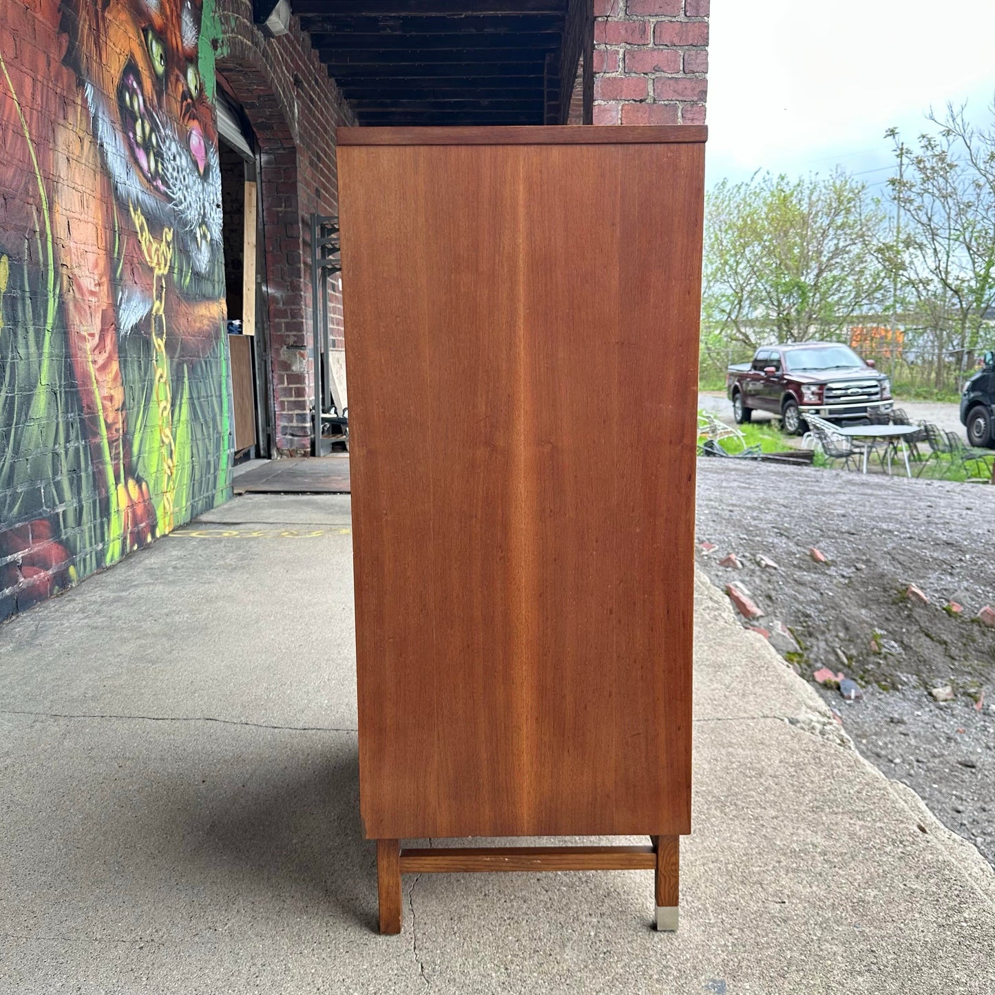 Stanley Distinctive Tall Dresser Rosewood and Stainless Details