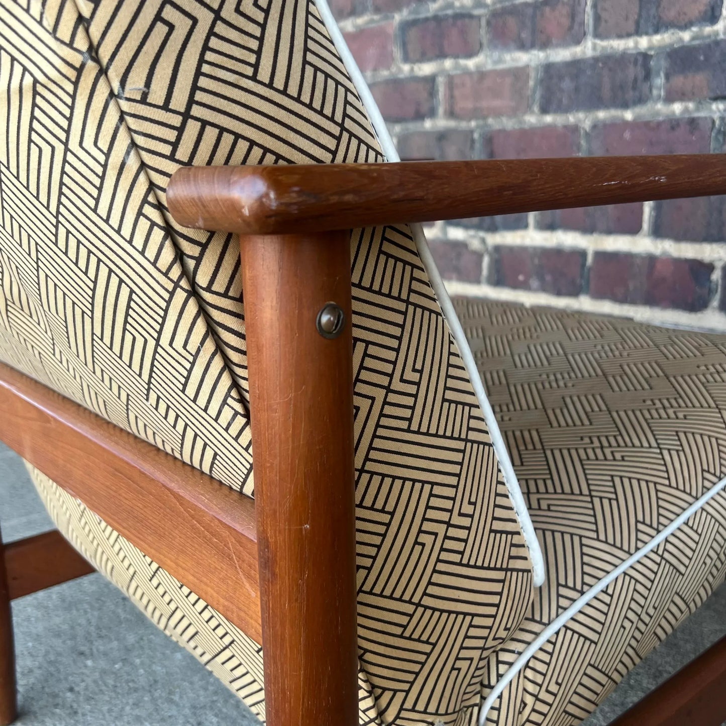 Danish Recliner With Ottoman