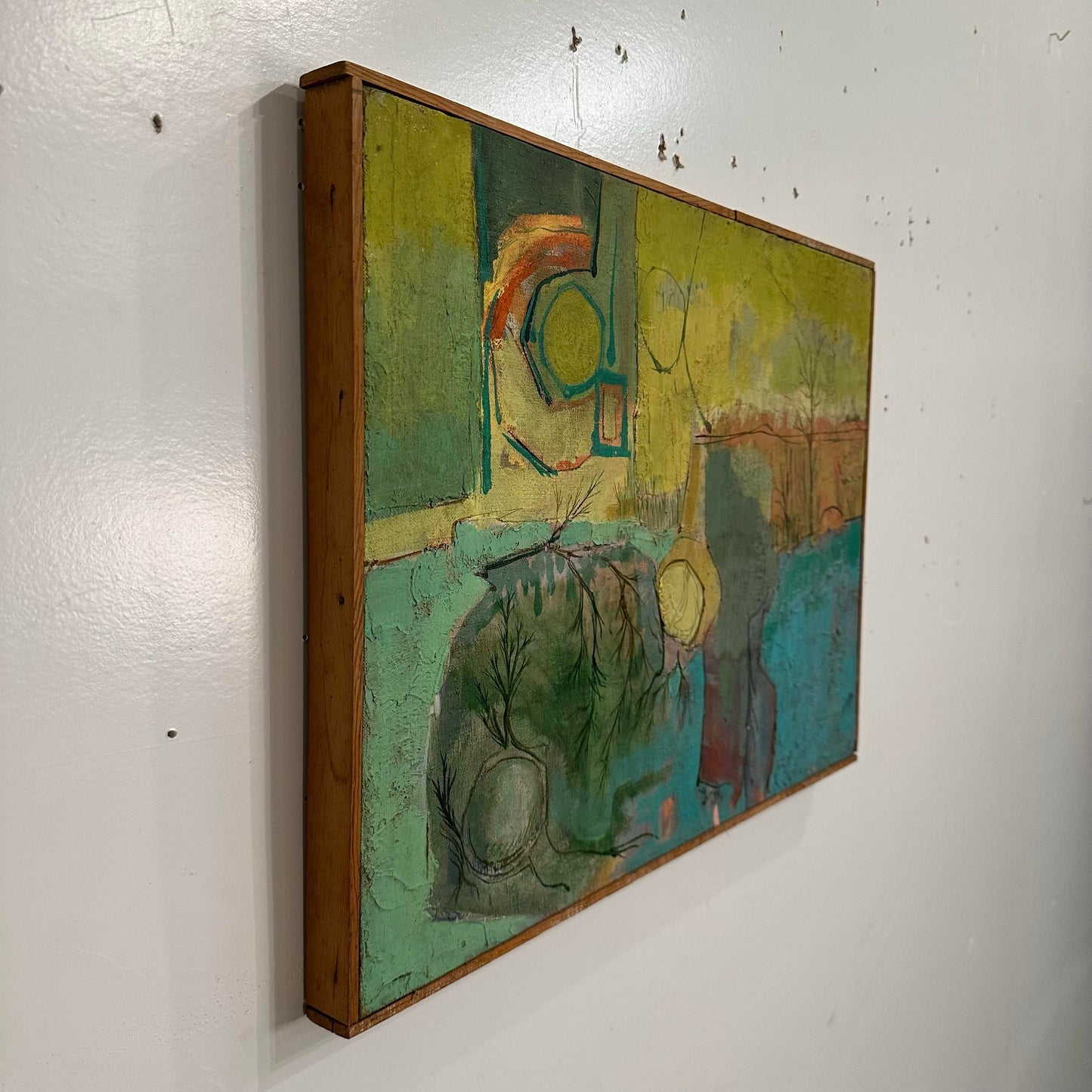 Abstract Landscape Painting Singed