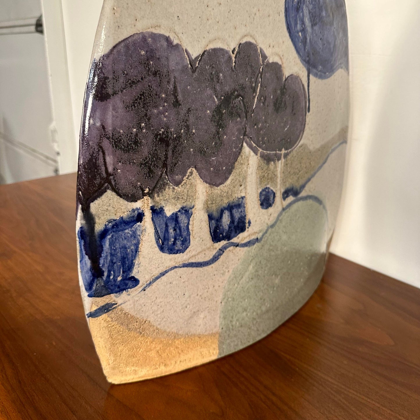 Tall Sculptural Vase by Larry Calhoun “Landscape Weed Pot”