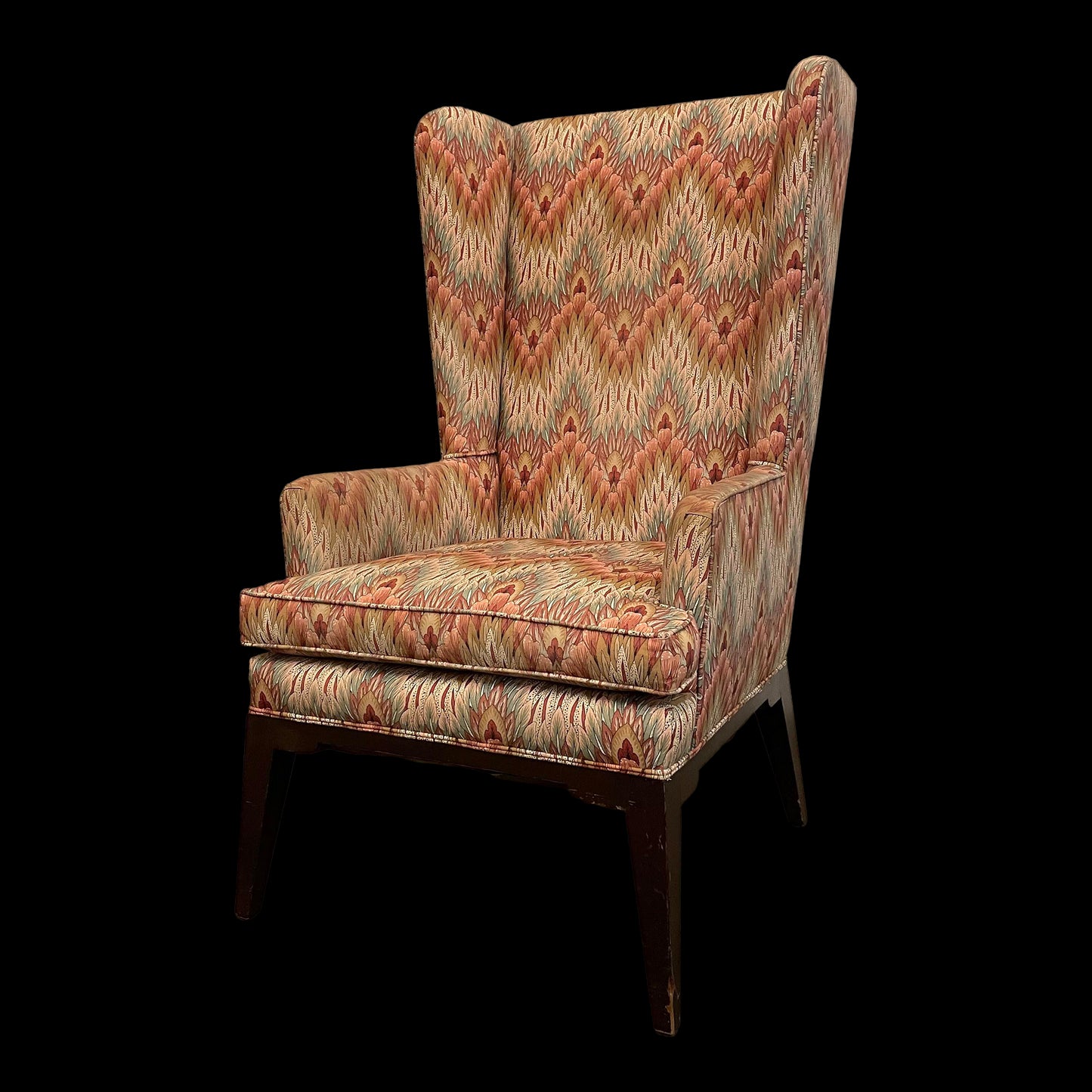 Mid Century Modern Tommi Parzinger Attributed Tall Wingback Chair