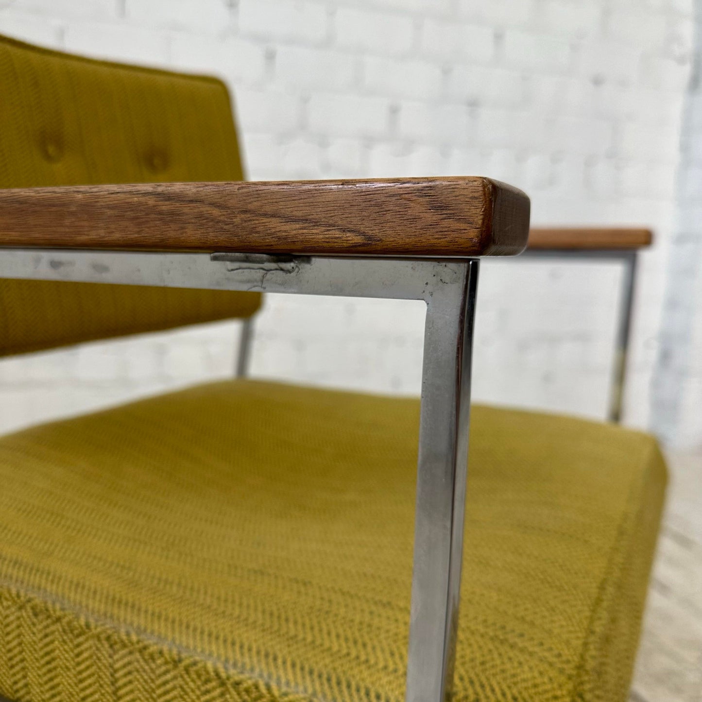 Mid Century Modern Robert John Stainless Steel Armchair