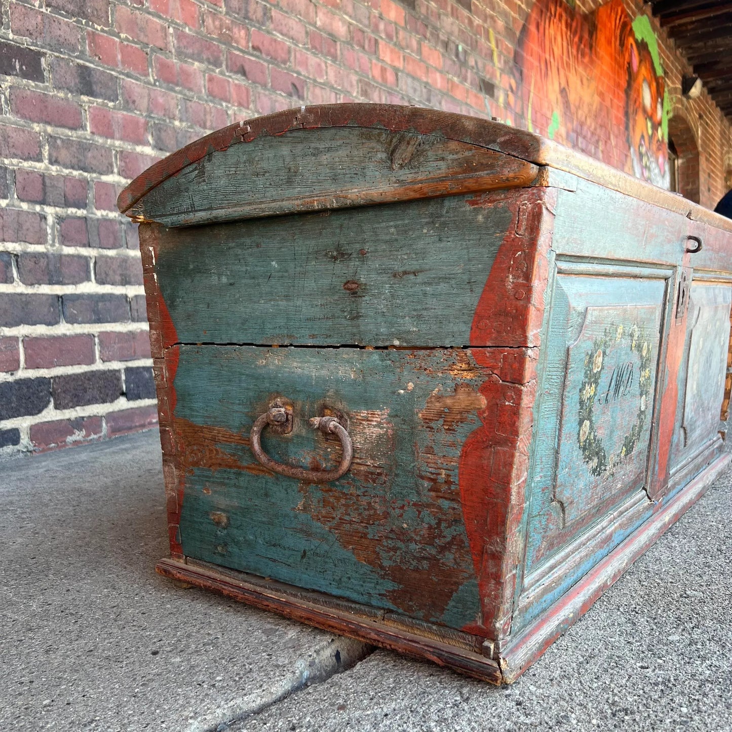 Antique Wooden Chest From 1837
