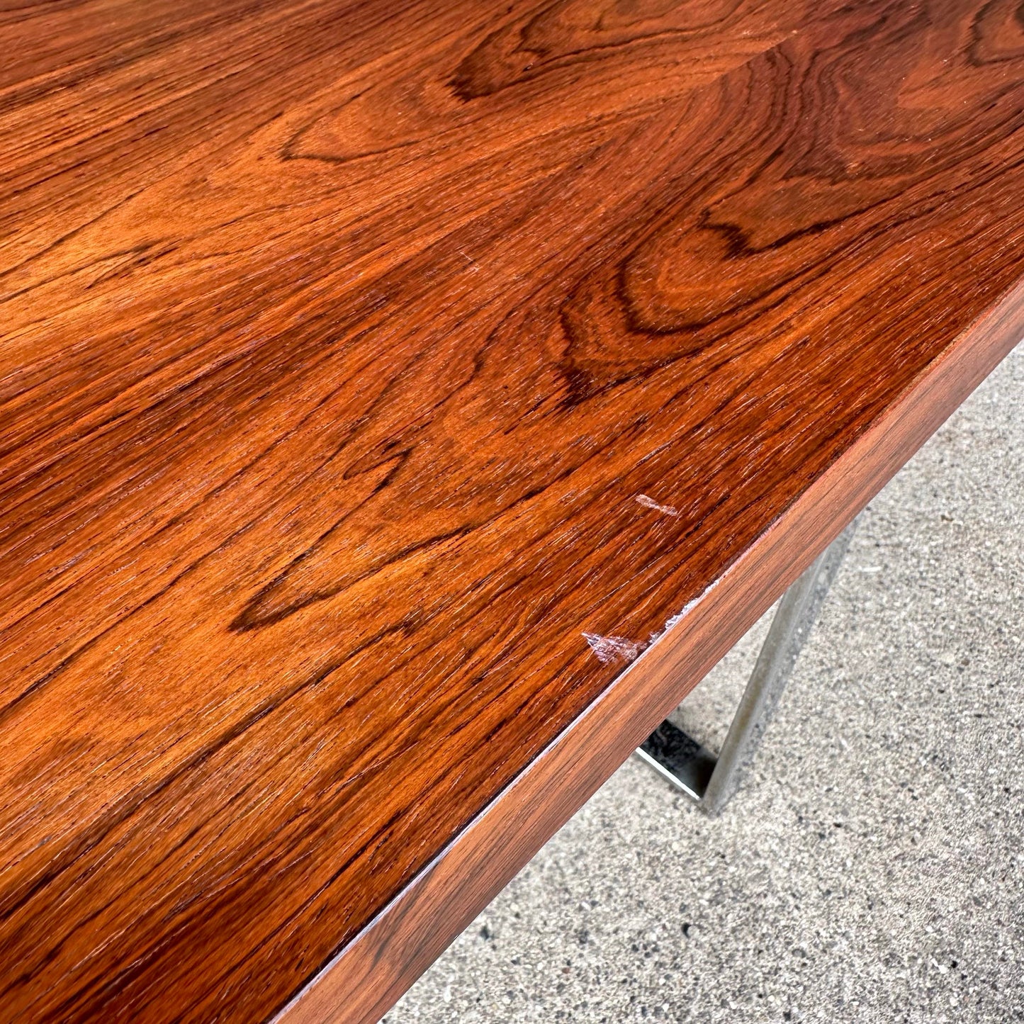 Milo Baughman for Thayer Coggin Rosewood and Chrome Side Table